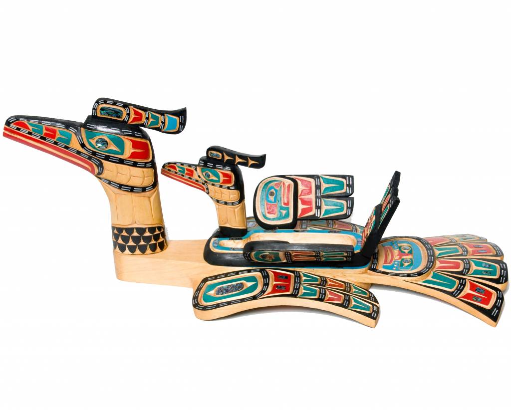 SOLD  Hand Carved Loon Bowl Set