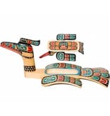 SOLD  Hand Carved Loon Bowl Set