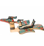 SOLD  Hand Carved Loon Bowl Set