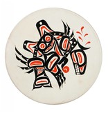 Hand Drum with Owl / Killer Whale Design