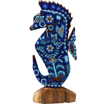 Largel Beaded Seahorse by Juan Villa Lopez (Huichol)