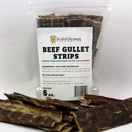 NATURAL DOG COMPANY Beef Gullet 6" 6 OZ Pack