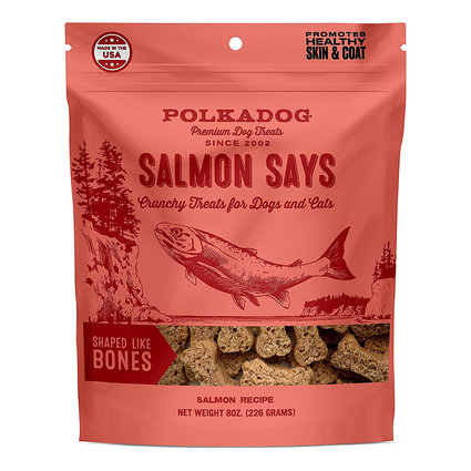 POLKA DOG Polkadog Salmon Says Bones