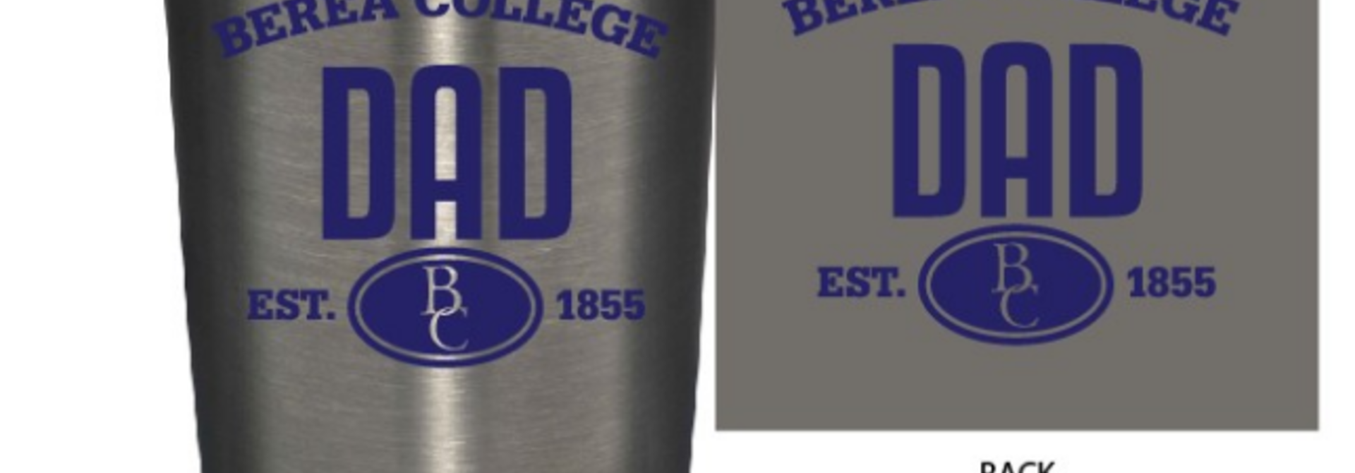 Silver Berea Mom or Dad Tumbler