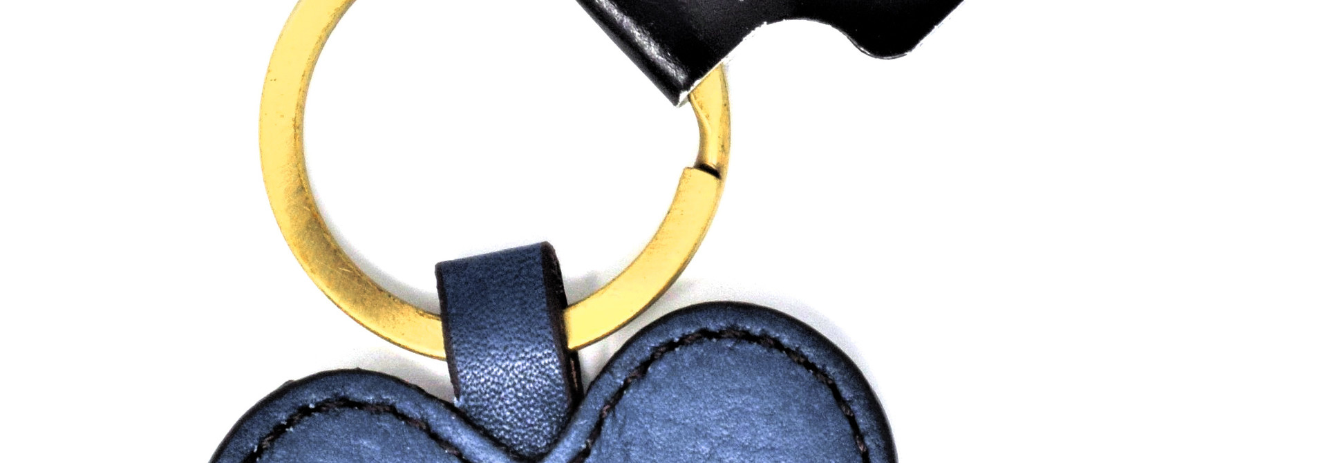 Navy Heart-shaped Keychain BC Mom
