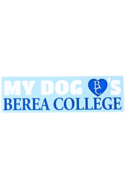 My Dog Loves Berea College Decal