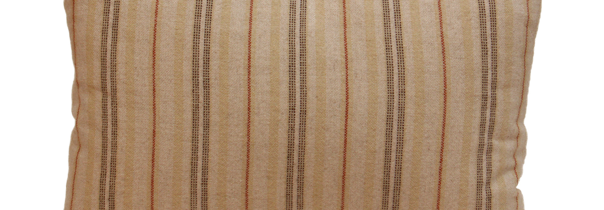 Rust Stripe Lumbar Pillow