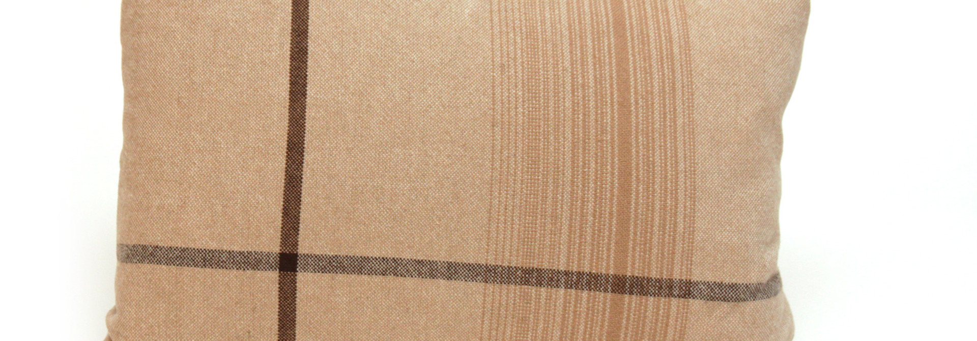 Beige Asymmetrical Stripe Pillow