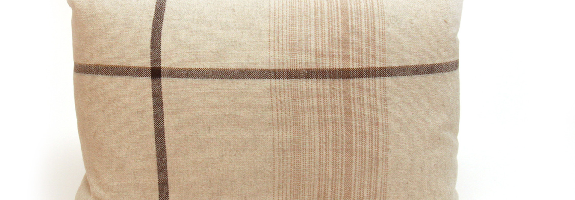 Natural Asymmetrical Stripe Pillow