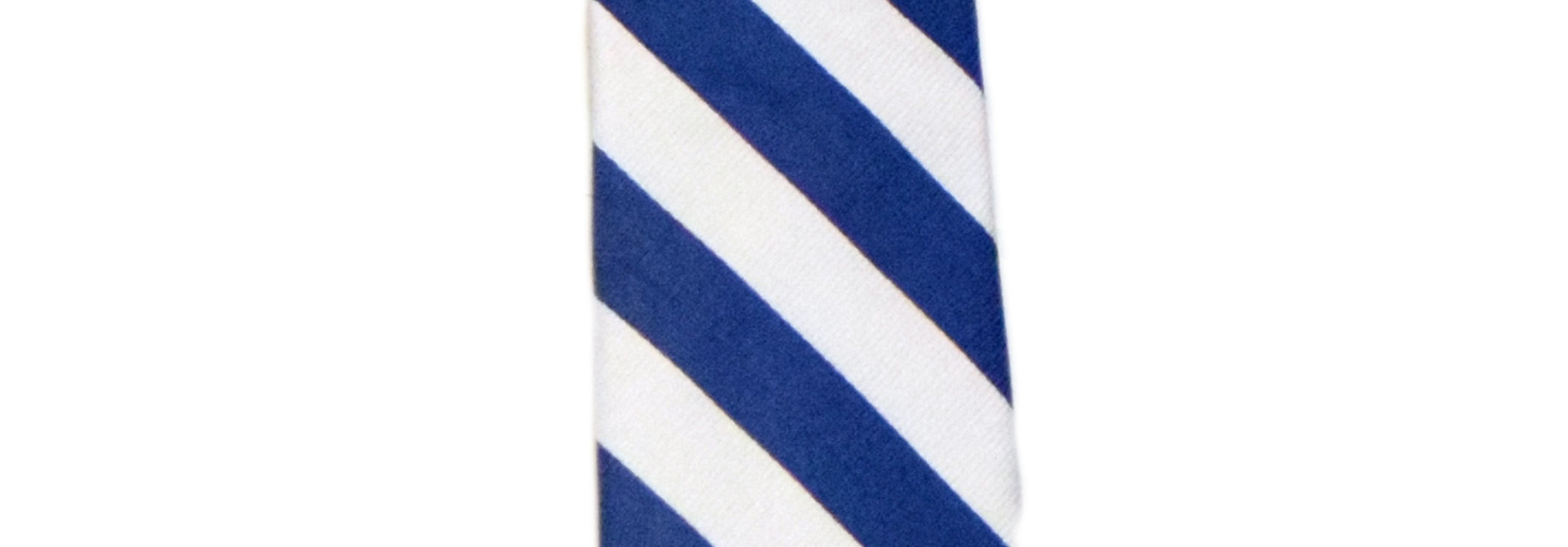 Blue and White Striped Tie