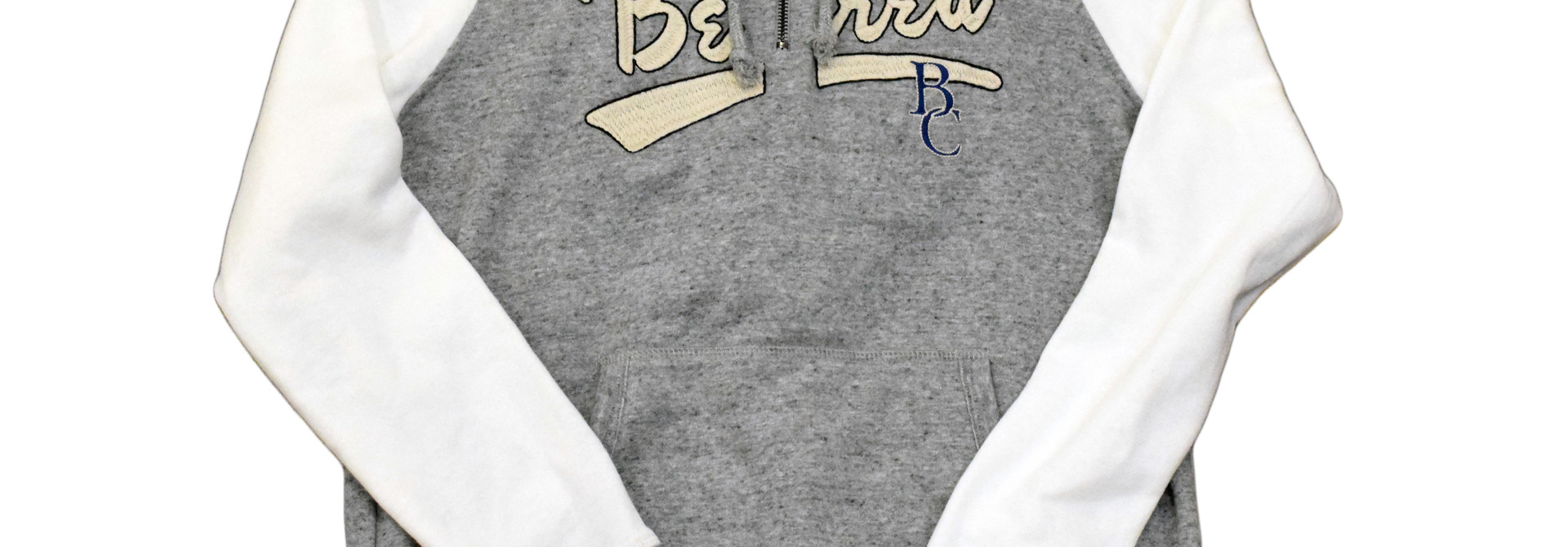 Gray Hoodie with Cream sleeves