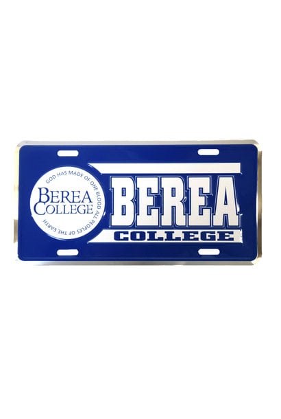 Berea College Circle Logo Metal License Plate