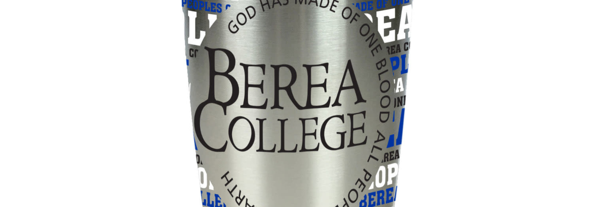 Silver College Motto Text Wrap Tumbler