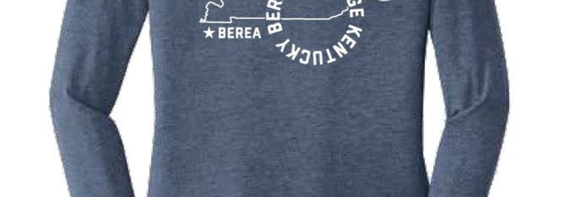 Long Sleeve Berea College Kentucky Pin Map T-shirt