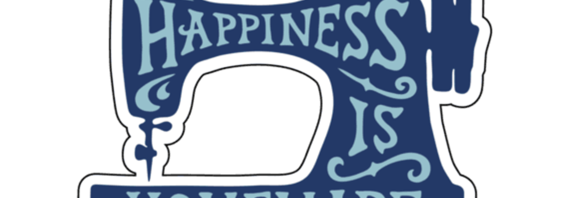 A Small Die Cut Happiness is Home Sticker
