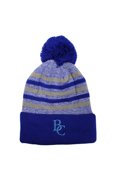 BC Yarn Cuff Hat Royal/Grey
