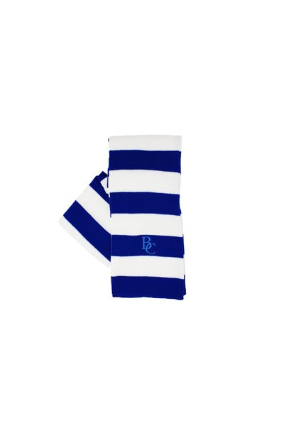 Niagara Rugby Striped Striped Knit Scarf Royal/White