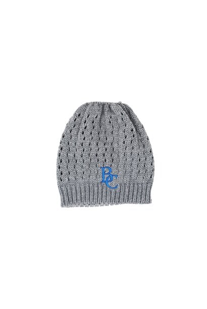 Honey Knit Bun Beanie Light Heather