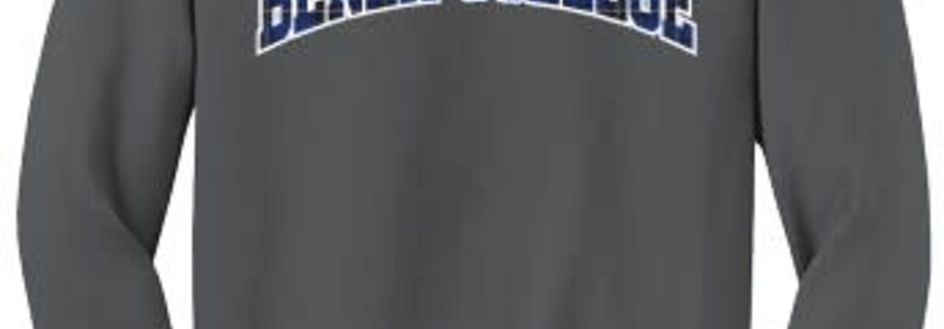 Crewneck Sweatshirt, Core Fleece, Royal Plaid White Thread