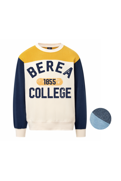 Crewneck, Otto Colorblock Crew, Berea College, 1855,
