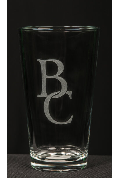 Glass, Etched, 16oz, BC