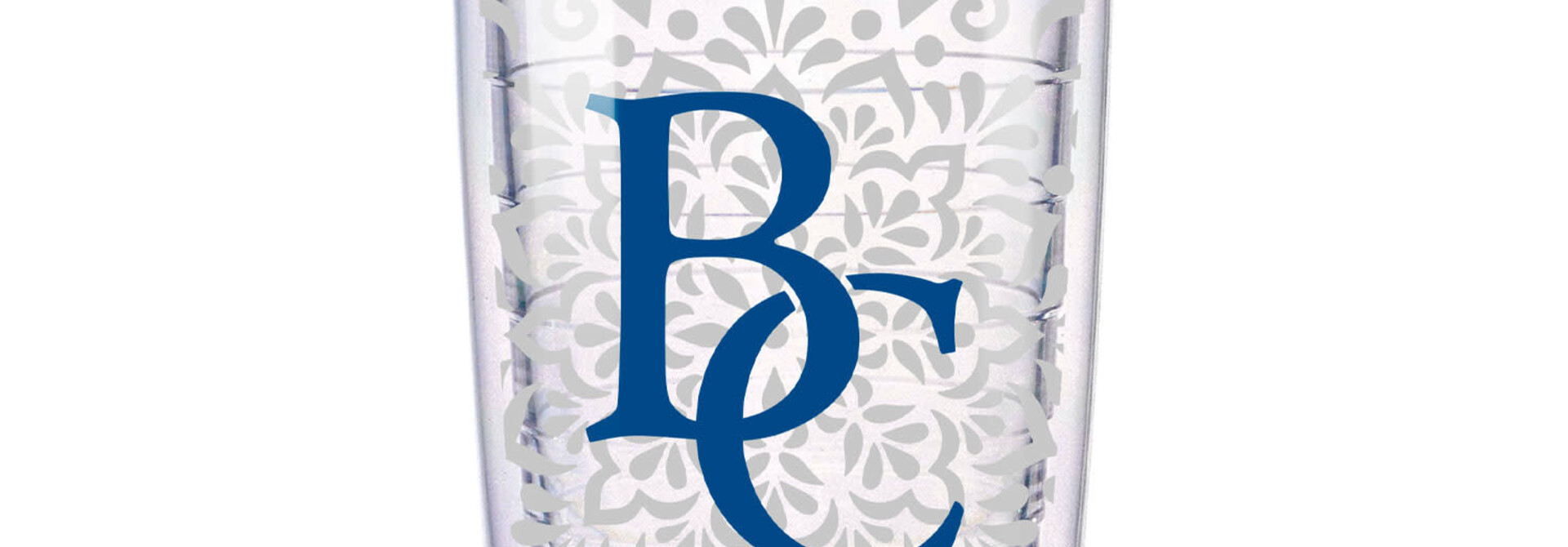 Tumbler, Clear white design, BC