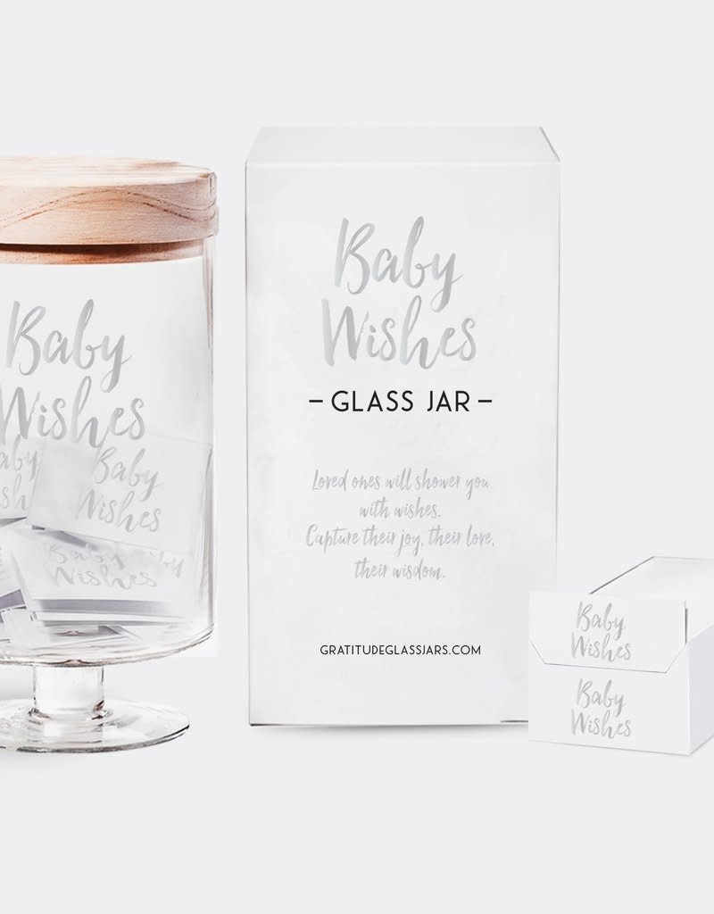 Gratitude Baby Wishes Glass Jar