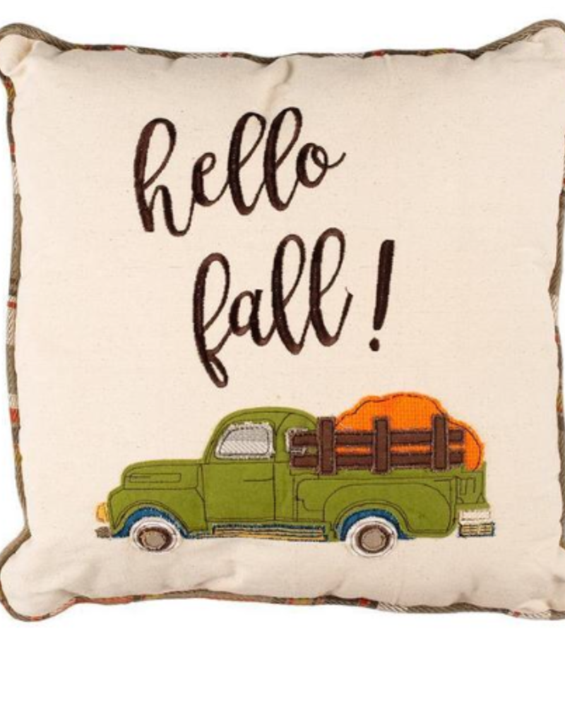 Hello Fall Truck Pillow