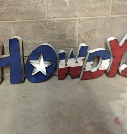 Red White and Blue Howdy Sign