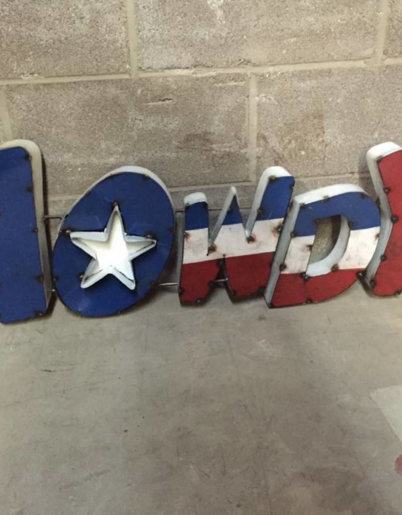 Red White and Blue Howdy Sign
