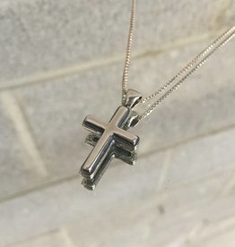 Two Sided Cross Small Necklace 1134A