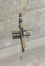 AG1134c Two Sided Cross Charm SS