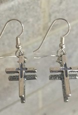 Anita Goudeau AG1134er Two Sided Cross Small Dangle Earrings SS