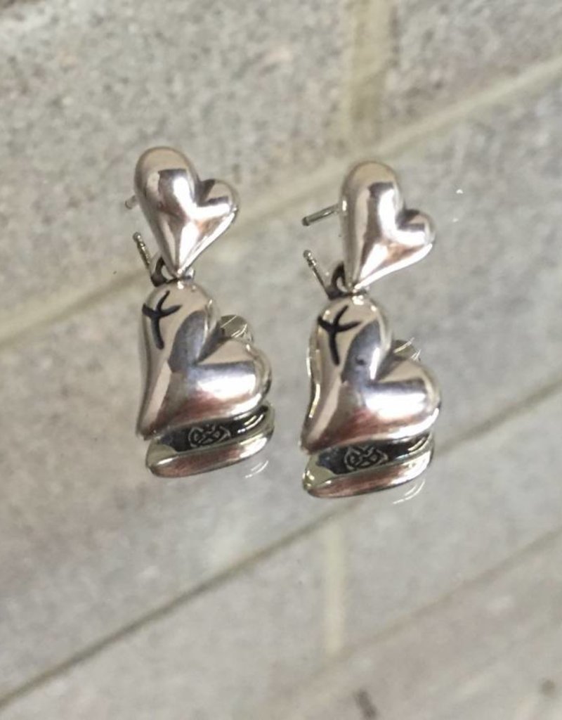 AG2154pher You Are The Best Puff Heart Earrings SS
