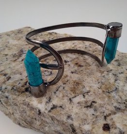 Silver Cuff With Turquoise Stone