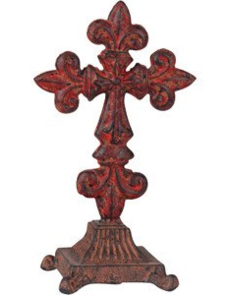 Red Table Decor Cross