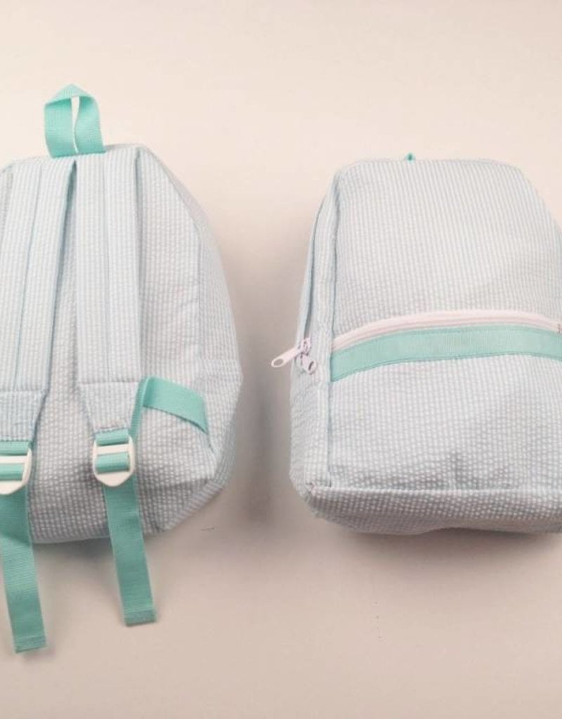 Oh Mint Seersucker Small Backpack-