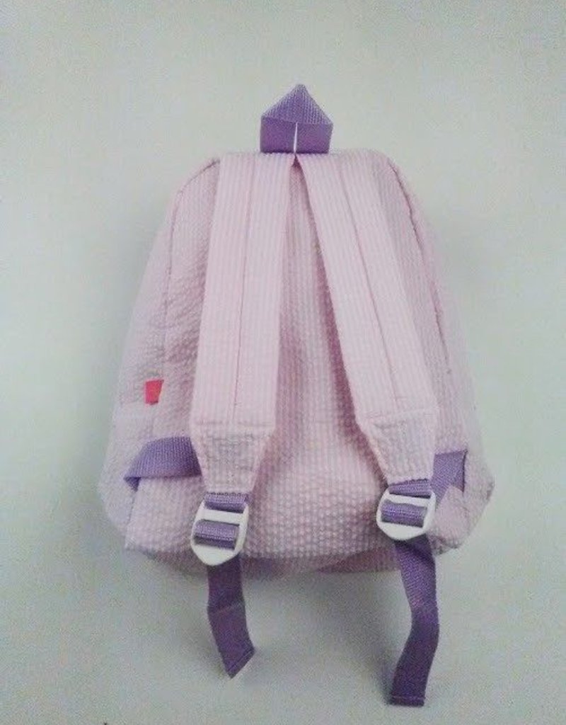 Small Backpack {Pink Seersucker}