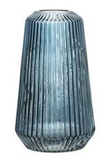 BLOOMINGVILLE Pleated Glass Vase (blue)