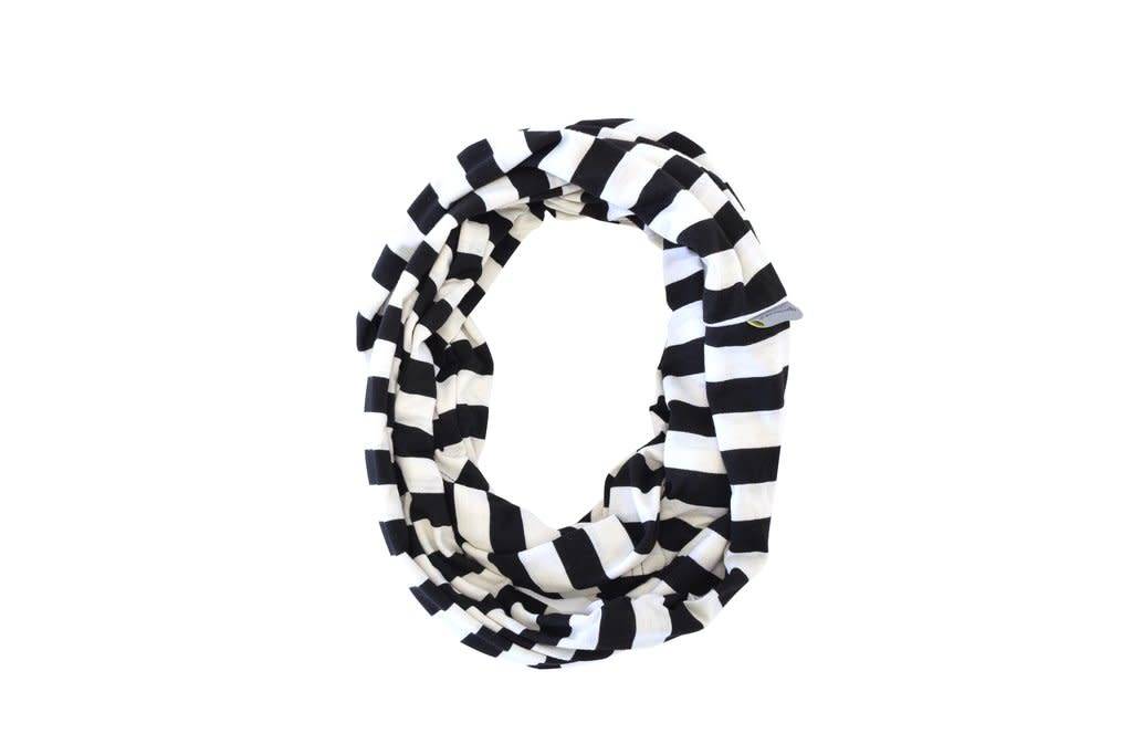 black and white scarf