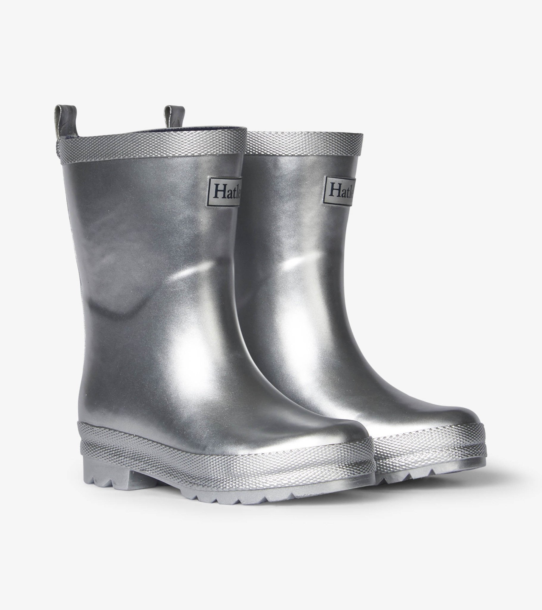 silver shiny boots
