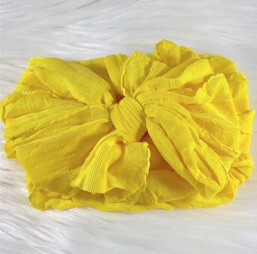 In Awe Couture Ruffle Headband Bright Yellow