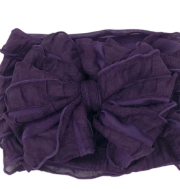 In Awe Couture Ruffle Headband Plum