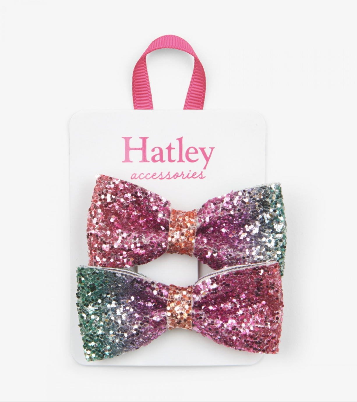 Prismatic Bows Glitter Hair Clips Little Orange Fish