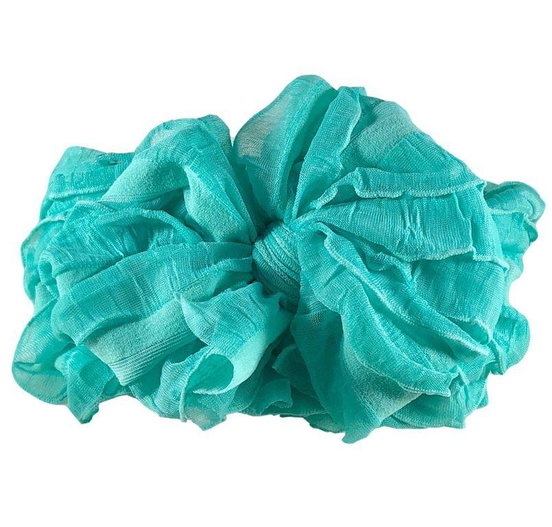 In Awe Couture Ruffle Headband Cool Mint