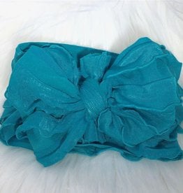In Awe Couture Ruffle Headband Turquoise