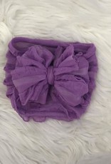 In Awe Couture Ruffle Headband Orchid