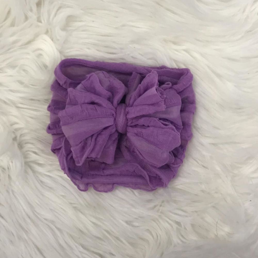 In Awe Couture Ruffle Headband Orchid