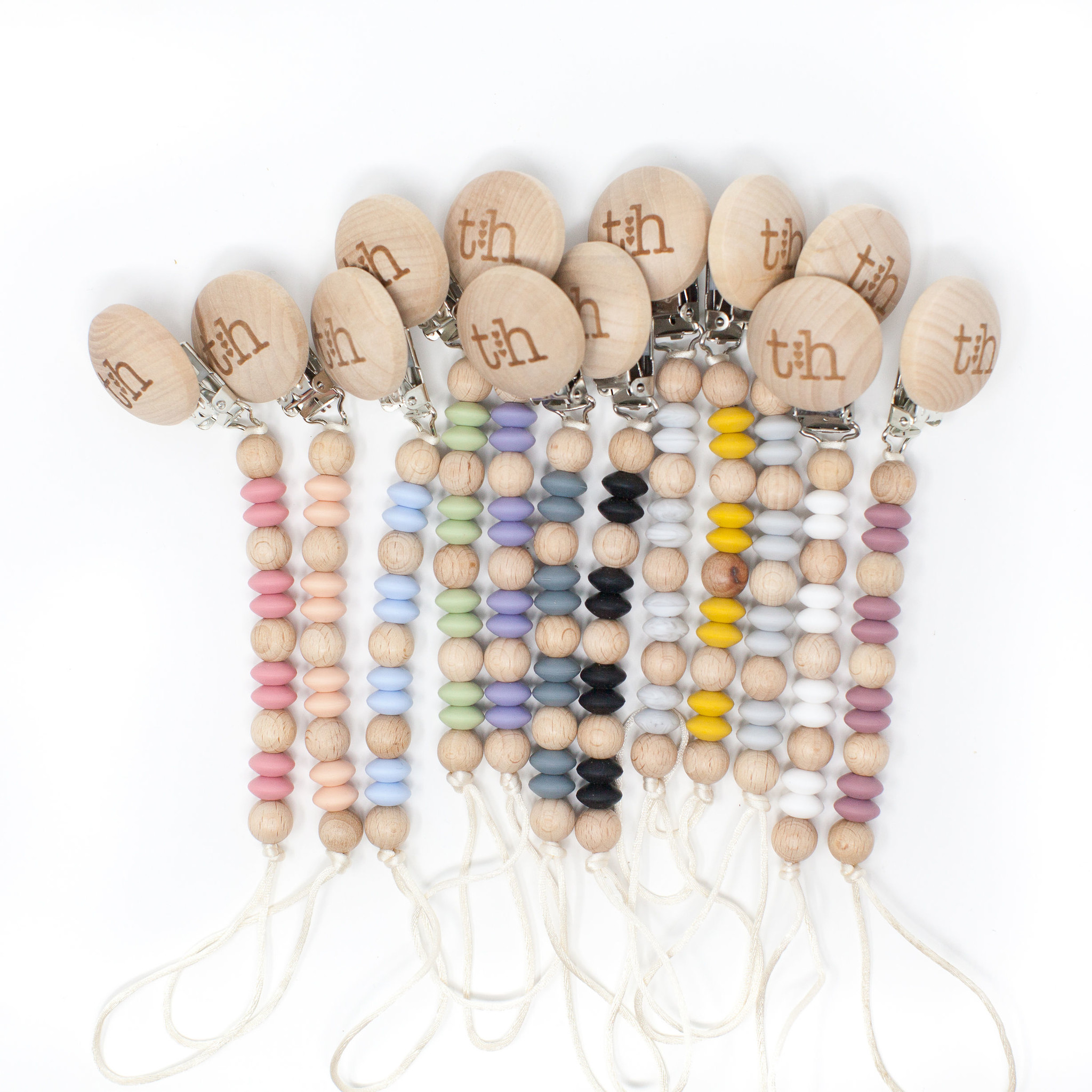 Three Hearts Ori Petite Paci/Toy Clip - Slate