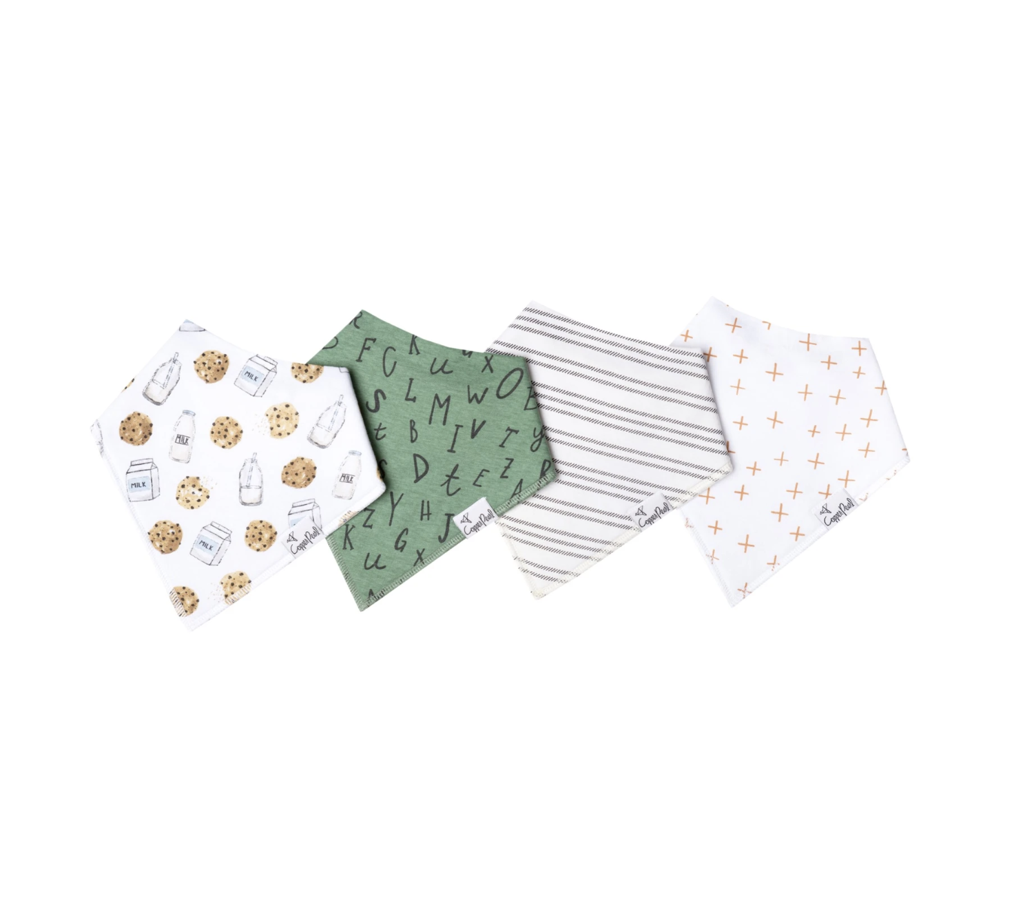 Copper Pearl Chip Baby Bandana Bib Set (4-pack)